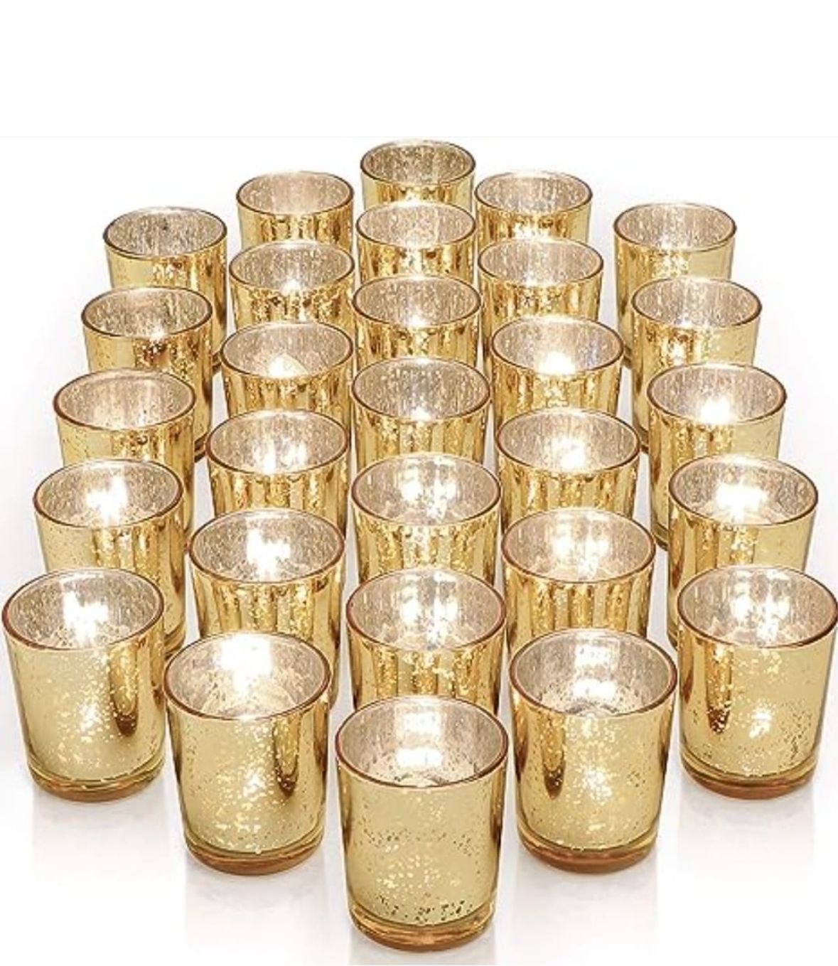 Golden Votive Jar (Pack of 6 pcs) - AEGJ0026