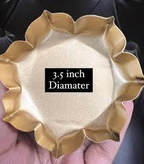 3.5 Inch Metal Lotus Urli- AEMU0001