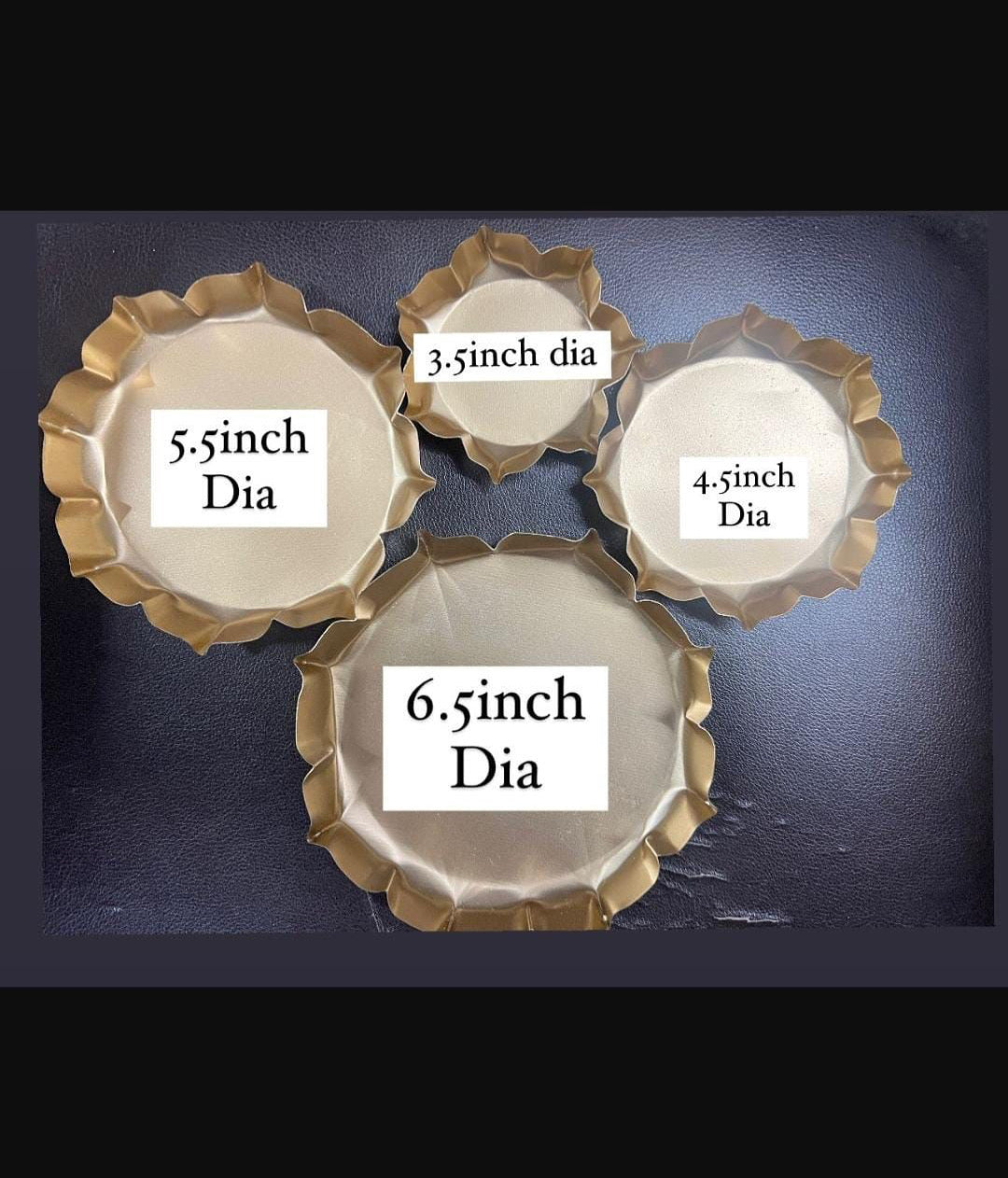 Metal Lotus Urli | Set of 4(3.5",4.5",5.5" & 6.5")  - AEMU0005