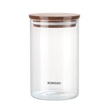 200 ml Borosil Jar with Lid (Pack of 3)- AEGJ0004