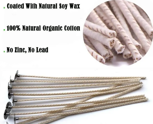 Pre-Tabbed Flat-Braided Cotton Wick(Pack of 50)- AE019