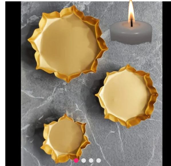 Metal Lotus Urli | Set of 4(3.5",4.5",5.5" & 6.5")  - AEMU0005