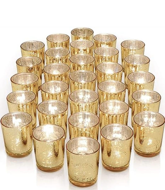 Golden Votive Jar (Pack of 6 pcs) - AEGJ0026