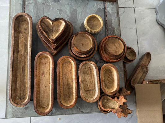 Boat Shaped Wooden Bowl - AEWB0001