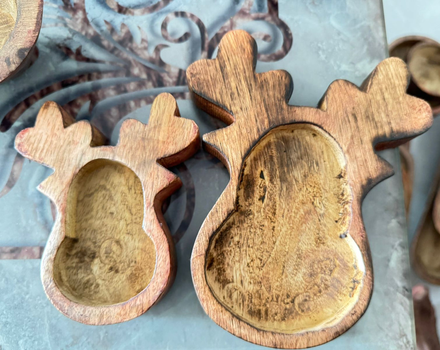 Reindeer Wooden Serving Bowl - AEWB0007
