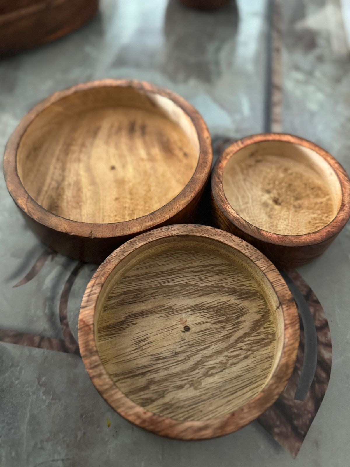 Round Wooden Bowl (Straight Design) - AEWB0003
