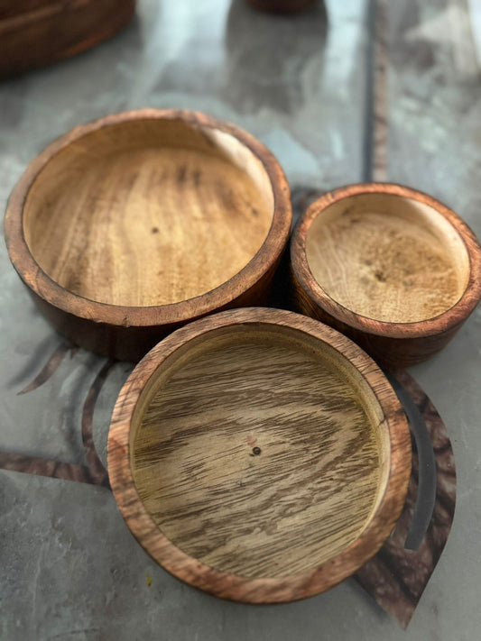 Round Wooden Bowl (Straight Design) - AEWB0003