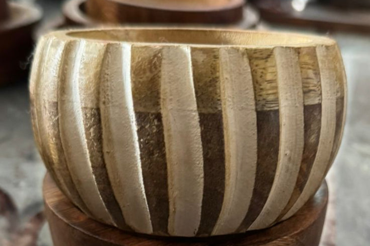 Tapered Design Wooden Bowl- AEWB0005