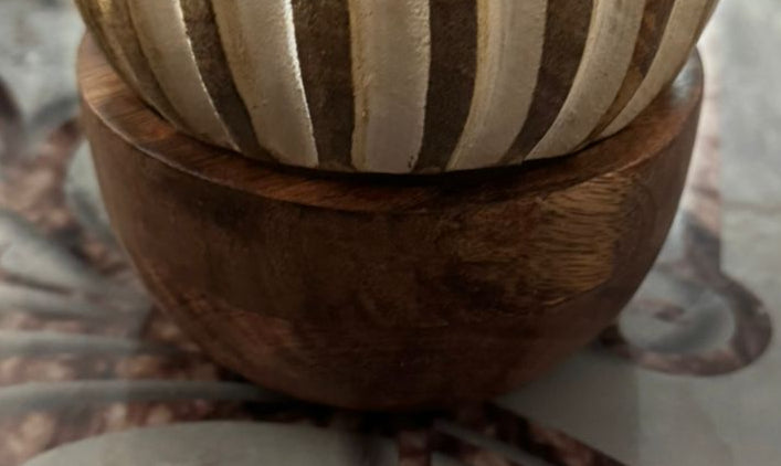 Round Wooden Bowl- AEWB0006