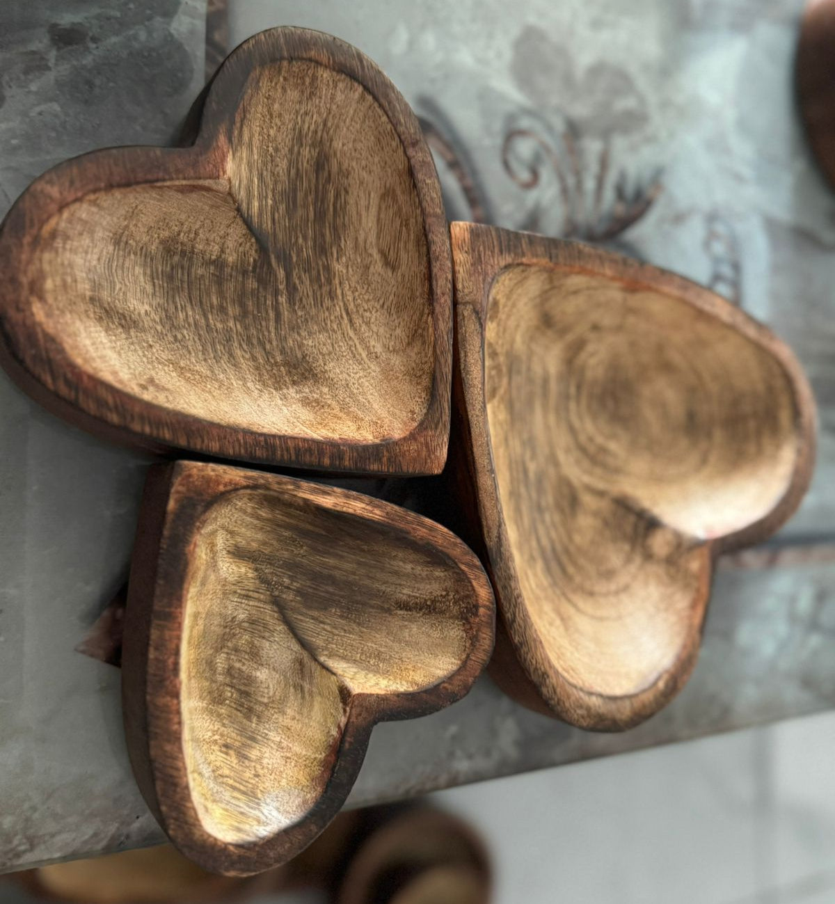 Heart Shaped Wooden Bowl - AEWB0002