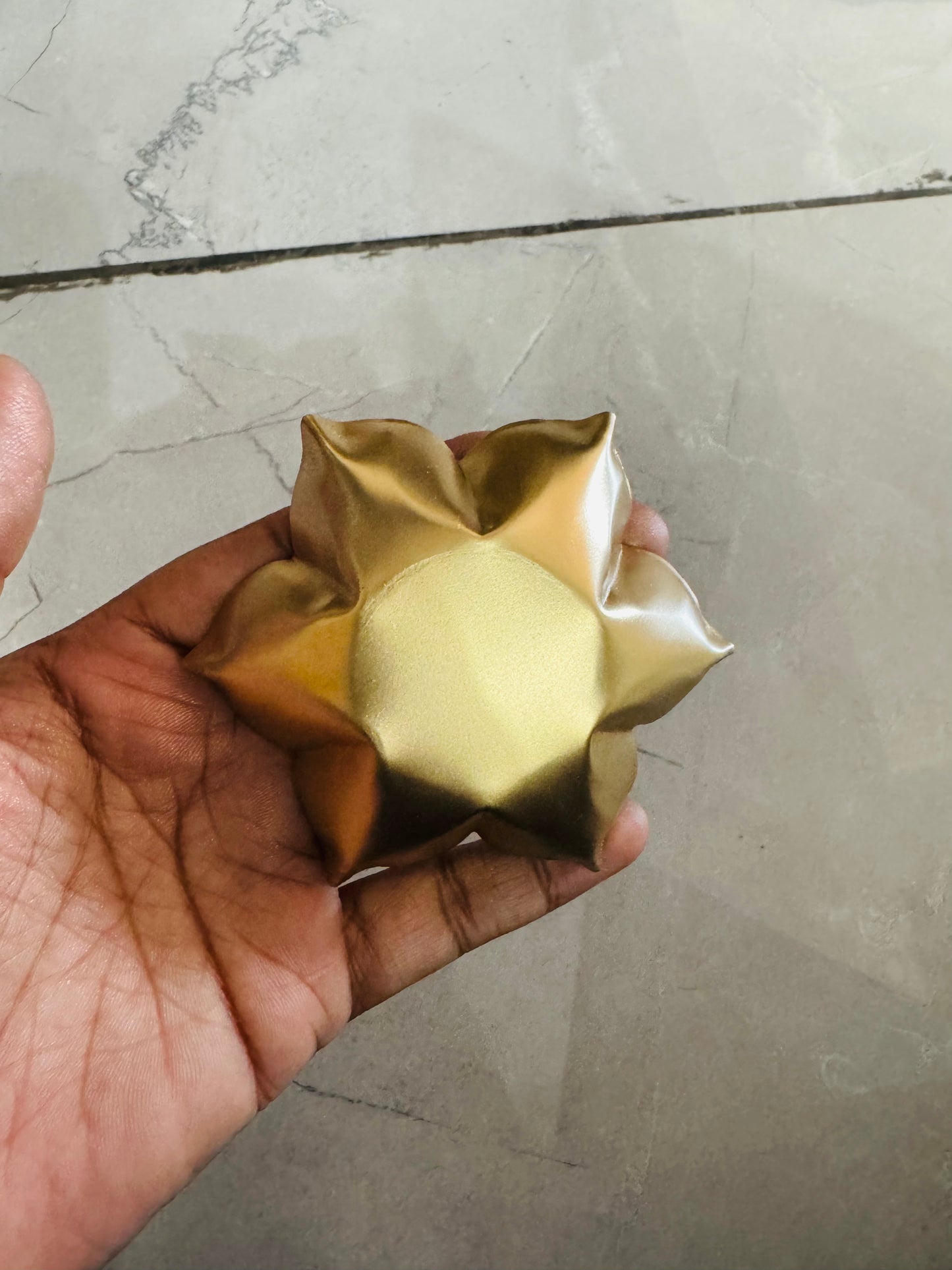 Flower Shaped Metal Urli- Small (3 inches)- AEMU0016