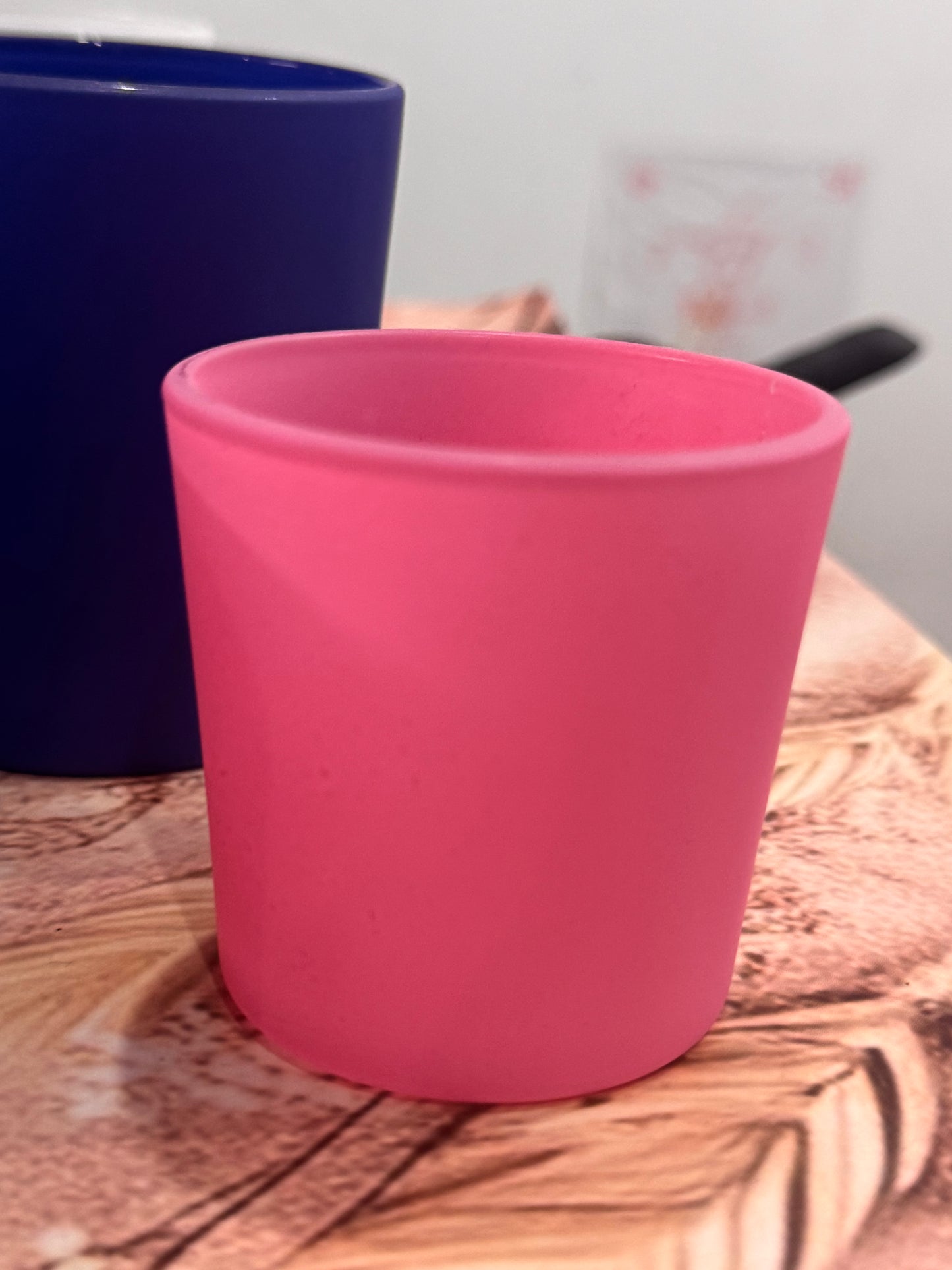 Matte Finish Glass Candle Jars(Pack of 12)- AEGJ0028