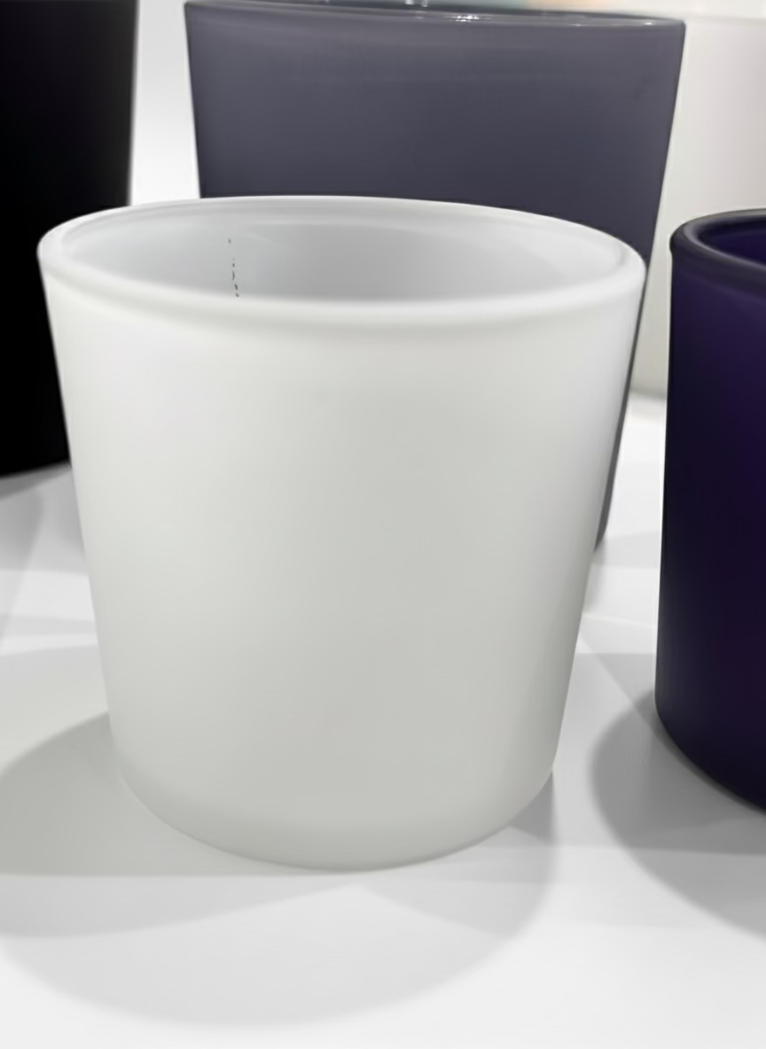 Matte Finish Glass Candle Jars(Pack of 12)- AEGJ0028