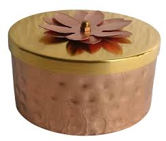 Copper Polished Metal Box - AEMU0013