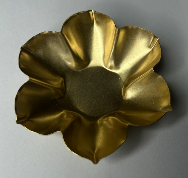 Flower Shaped Metal Urli- Small (3 inches)- AEMU0016